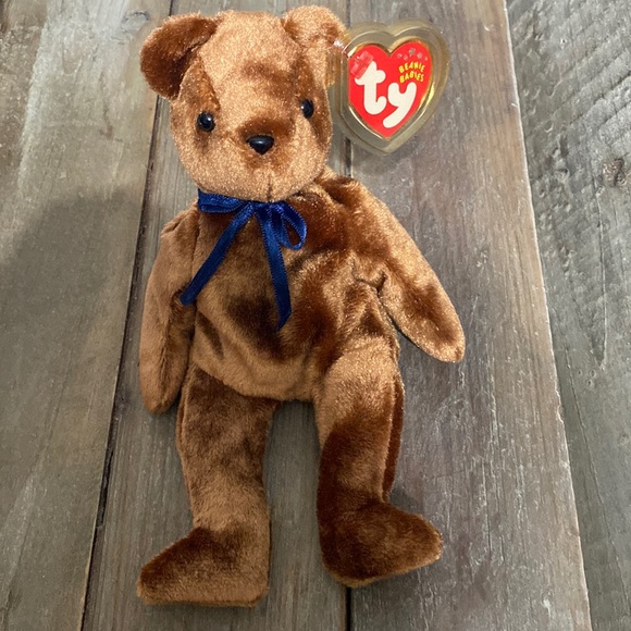 Ty Beanie Babies Baby Old Face Ted-E Teddy Bear Rare Vintage Collectible Plush - Picture 1 of 5